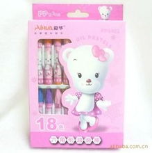 環(huán)保愛華可愛小熊PP6402油畫棒 學生文具批發(fā)的新寵
